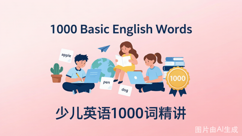 少儿英语1000词精讲1000 Basic English Words-荔枝资源 - 精品软件下载站