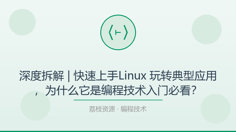 深度拆解 | 快速上手Linux 玩转典型应用，为什么它是编程技术入门必看？-荔枝资源 - 精品软件下载站